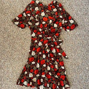 Topshop Floral Wrap Dress